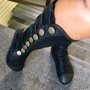Handmade LEATHER knee high boots